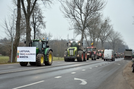 Jonavoje vyko ūkininkų protesto akcija