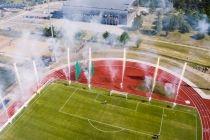 Atidarytas rekonstruotas Jonavos miesto stadionas