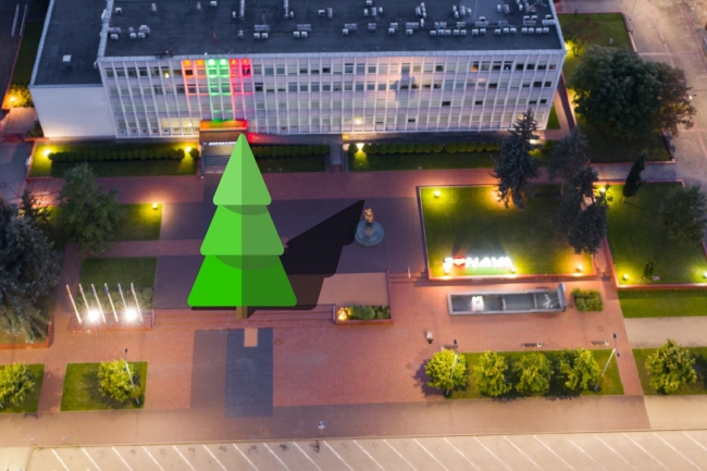 Kalėdų eglė bus statoma Santarvės aikštėje, vėl kuriamas eglučių miestelis