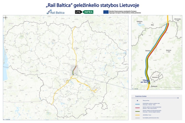 „Rail Baltica“: pasirašyta 8,6 mln. eurų rangos darbų sutartis statyboms Žeimiai-Šėta atkarpoje