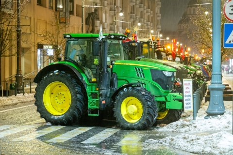 Ketvirtadienį tęsis ūkininkų protestas, jų reikalavimai bus aptariami Seime