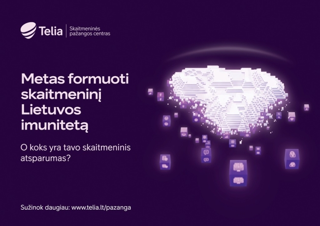 „Telia“ stiprins Lietuvos skaitmeninį imunitetą – steigia Skaitmeninės pažangos centrą