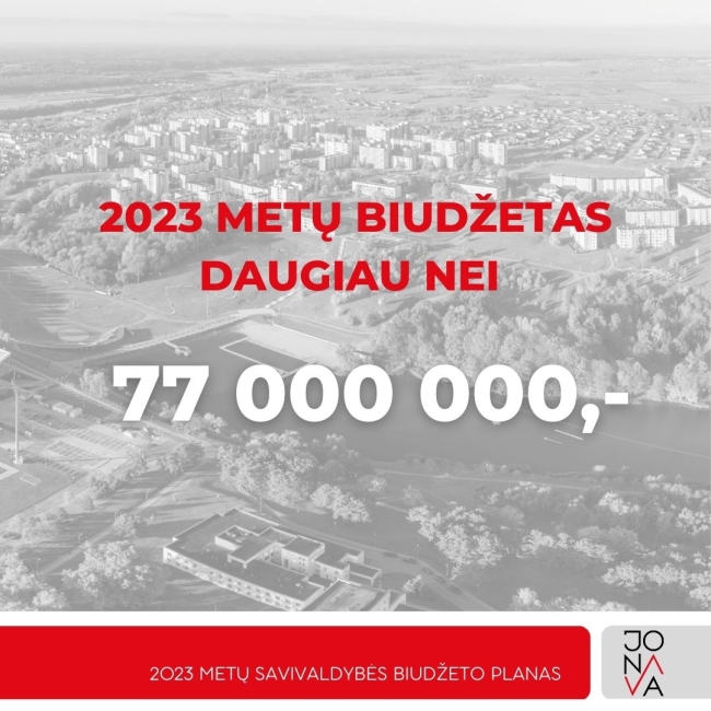 Priimtas 2023 m. Jonavos rajono savivaldybės biudžetas